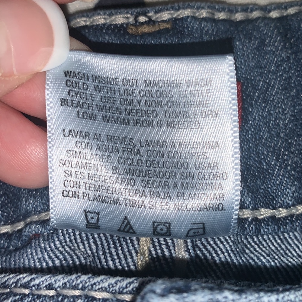Jean SHORTS Size 9 Flap Pockets Frayed at Bottom - Picture 7 of 16